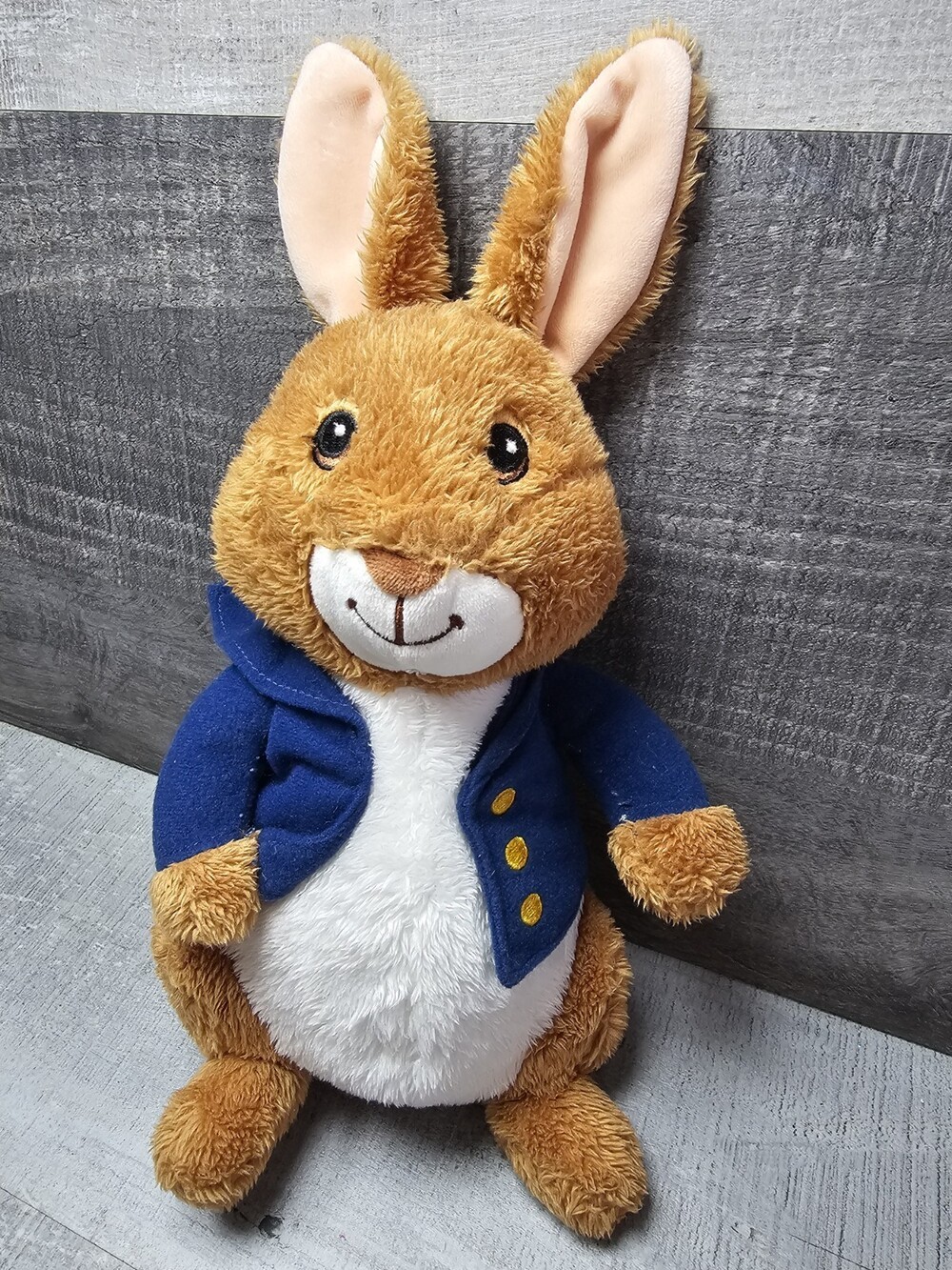Kohls Cares Peter Rabbit Brown 10" Blue Jacket Gold Buttons Plush Stuffed Animal